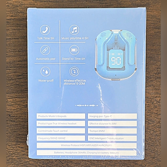 Ultrapods Max 5.3 True Wireless Headphones Earbuds - NIB - Picture 2 of 2